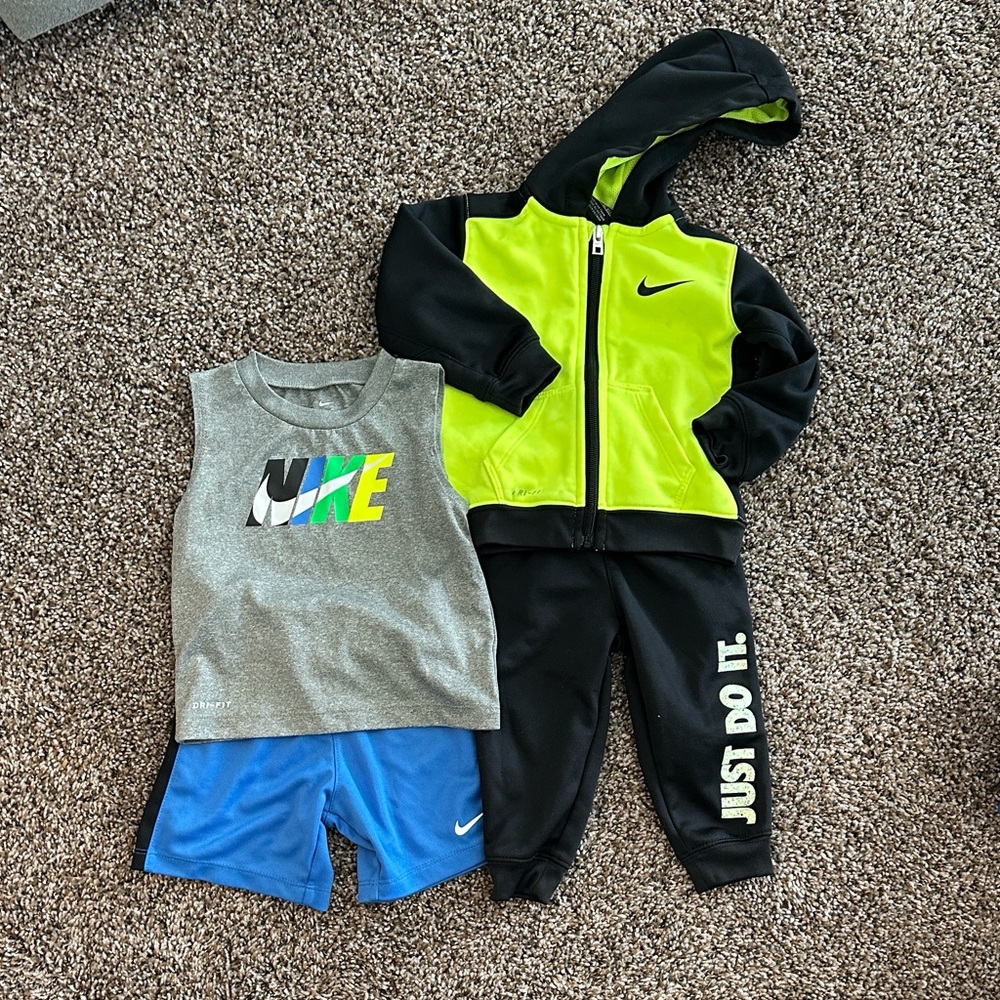 Infant 24 month Matching Summer set -tank with Blue Shorts (with FREE sweatsuit)